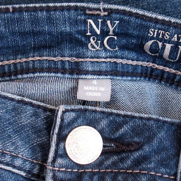 NY&C Curvy Bootcut Sits At Lower Waist Tag Sz 4 - Picture 6 of 7